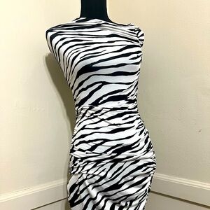 Miscreants Zebra Print Mini Dress